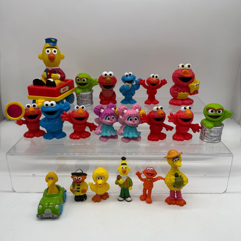 Sesame Street Figure Lot Kids Mixed Elmo Cookie Monster Abby Bert